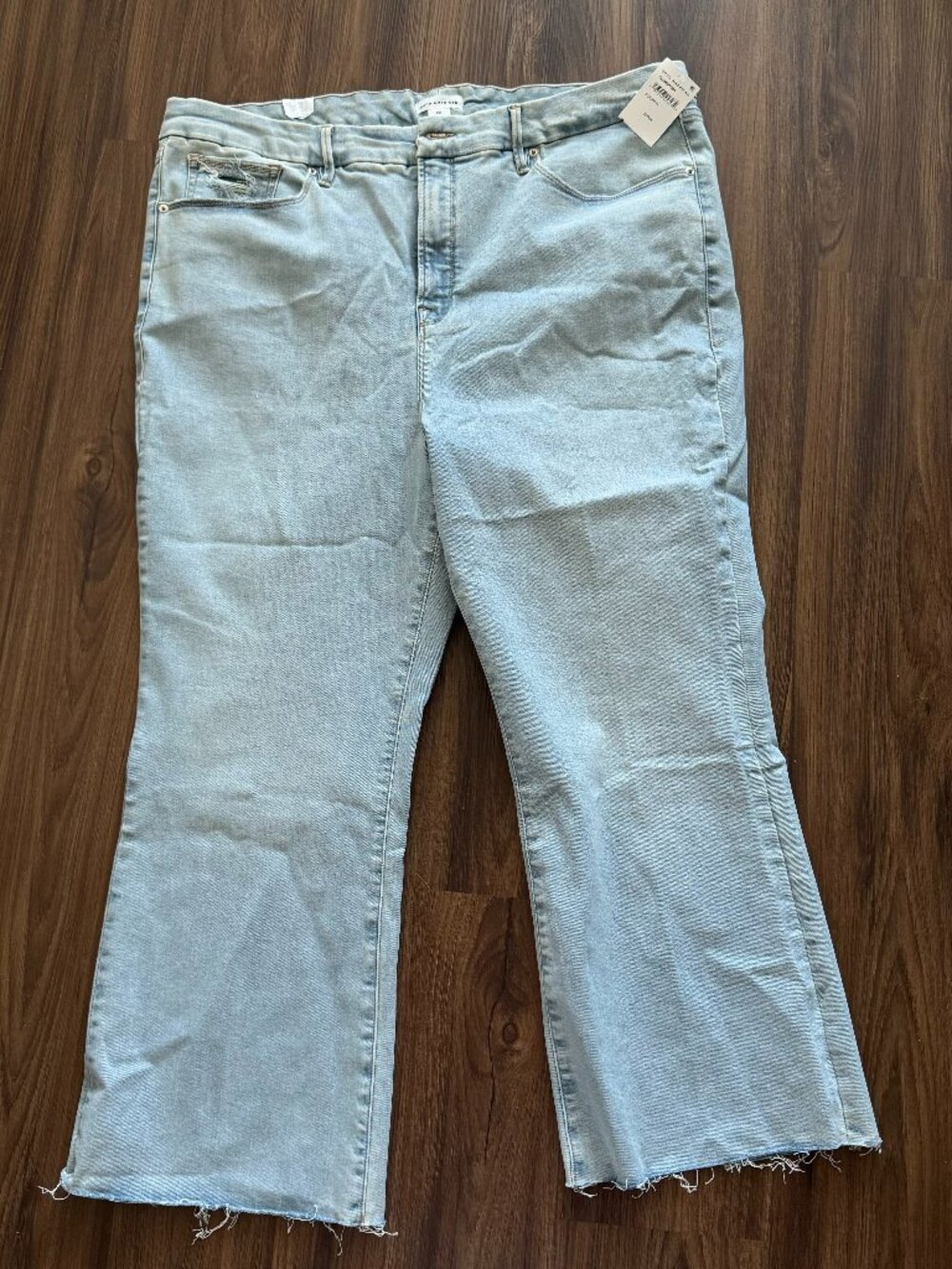 New With Tags Good American Good Legs Crop Mini Boot Jeans Size 22 Plus